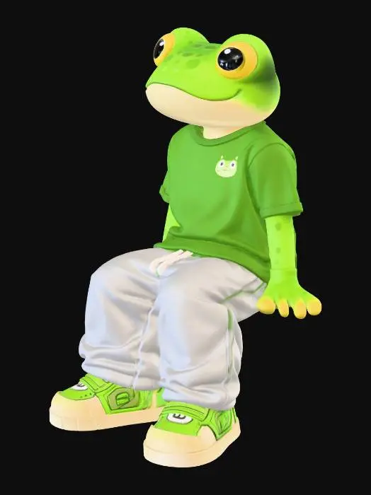 3D model for Leaping Green Kid