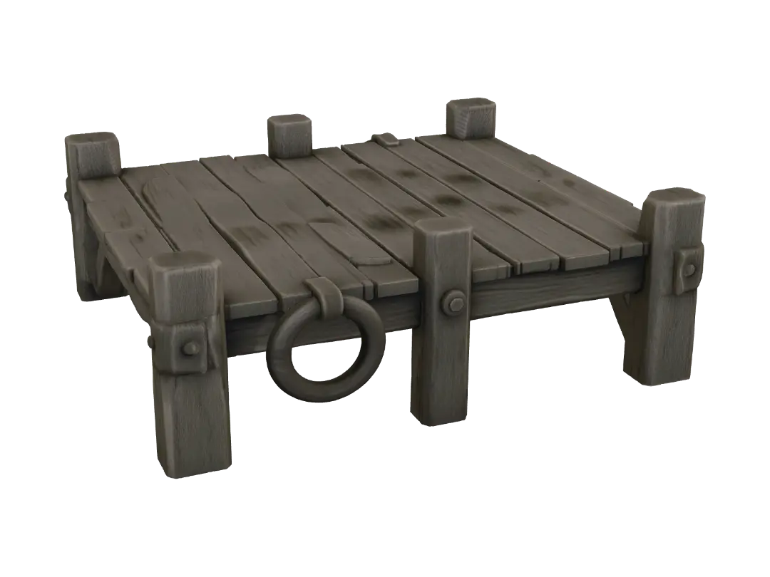 Dock Pier - Stormy 3D model, vytvořený pomocí AI