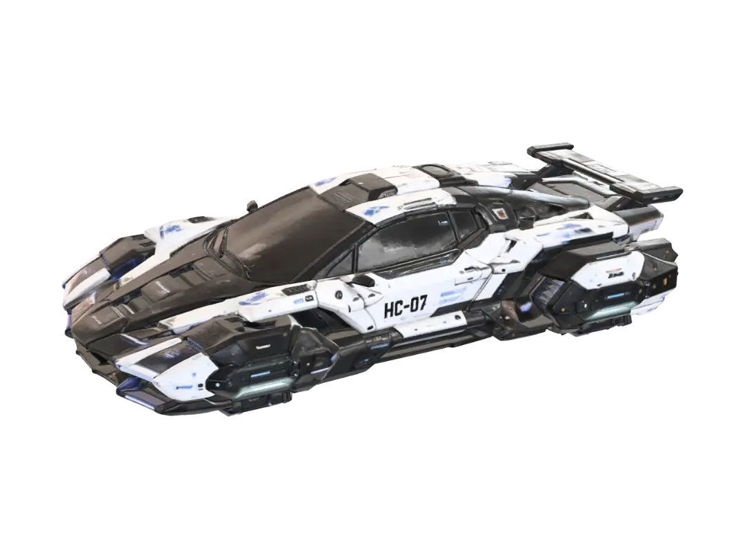 Hover Car - Sleek 3D model, vytvořený pomocí AI