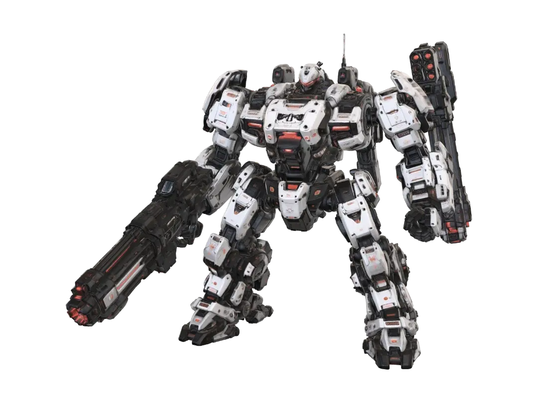 Ironclad Titan 3D model, vytvořený pomocí AI