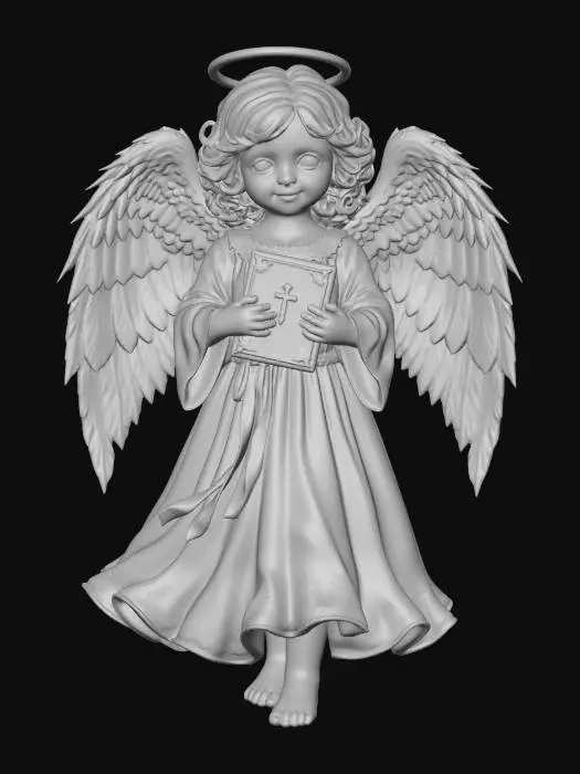 3D model for Little Angel with a Book