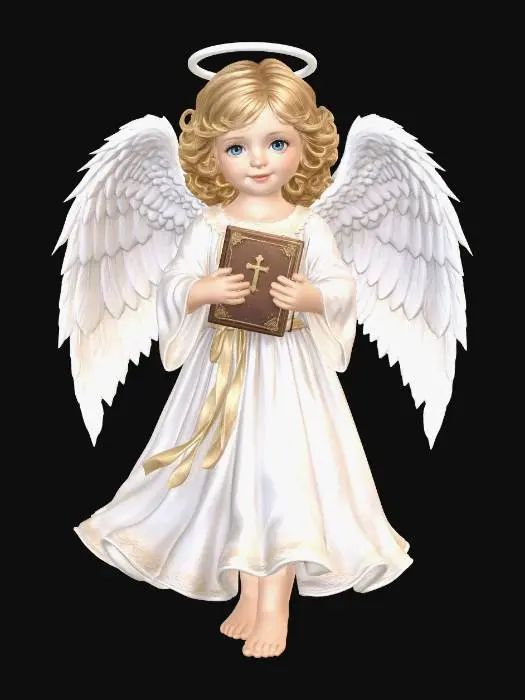 3D model for Little Angel with a Book