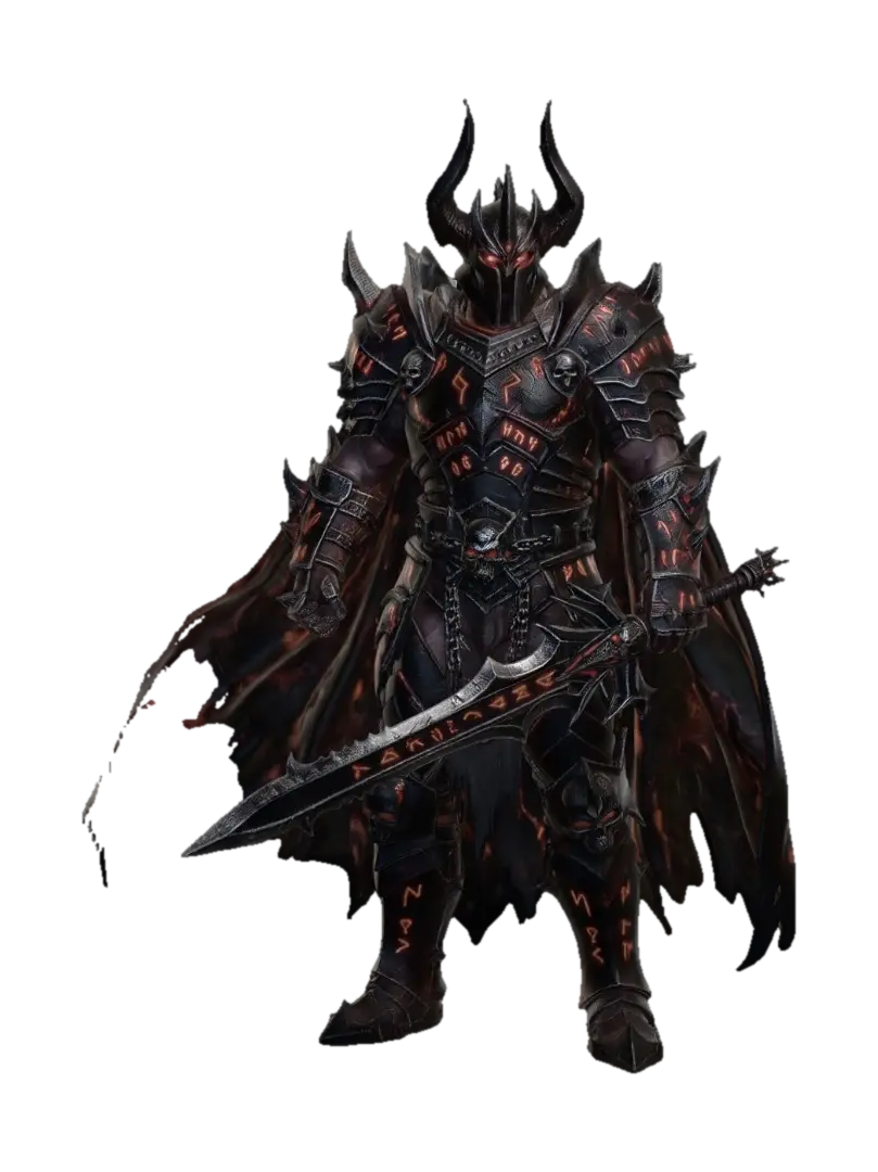 Infernal Runeblade Warlord AI 생성 3D 모델