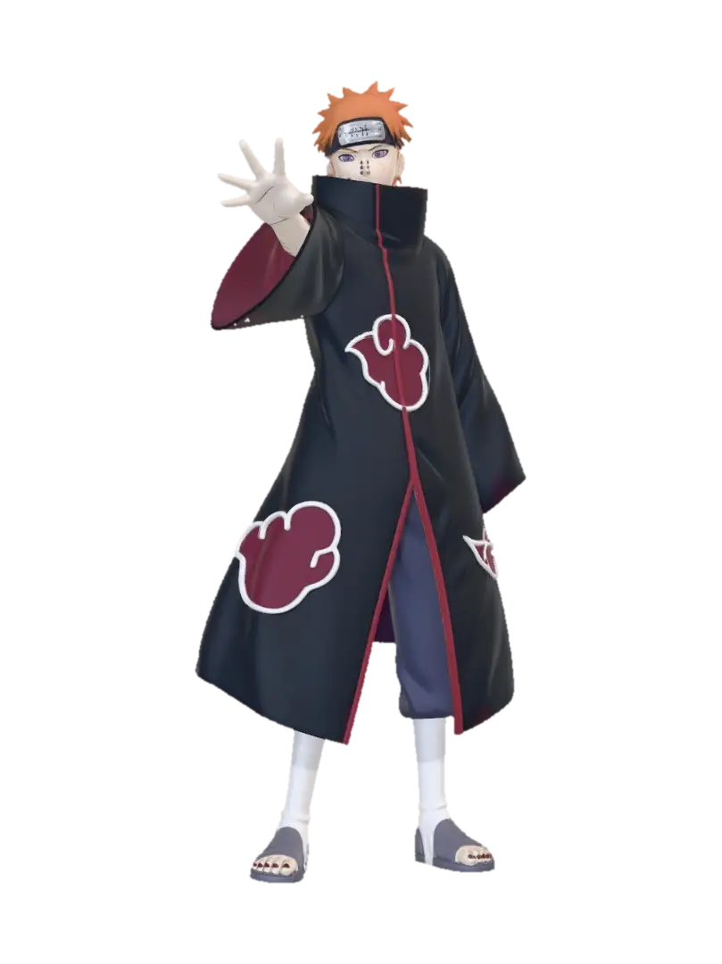 Naruto in Akatsuki Cloak - Wearable 3D-model, gegenereerd door AI