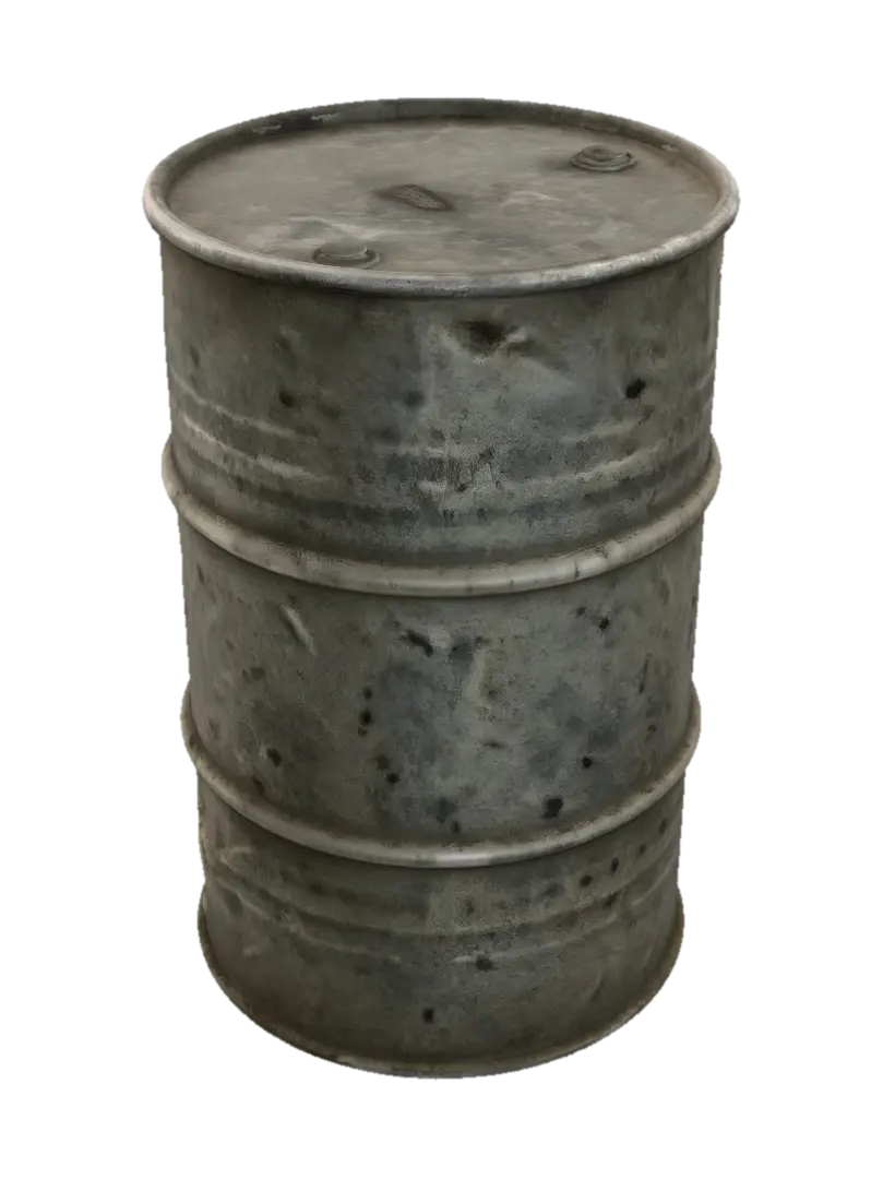 3D-модель Rusted Fuel Drum - Industrial, згенерована ШІ