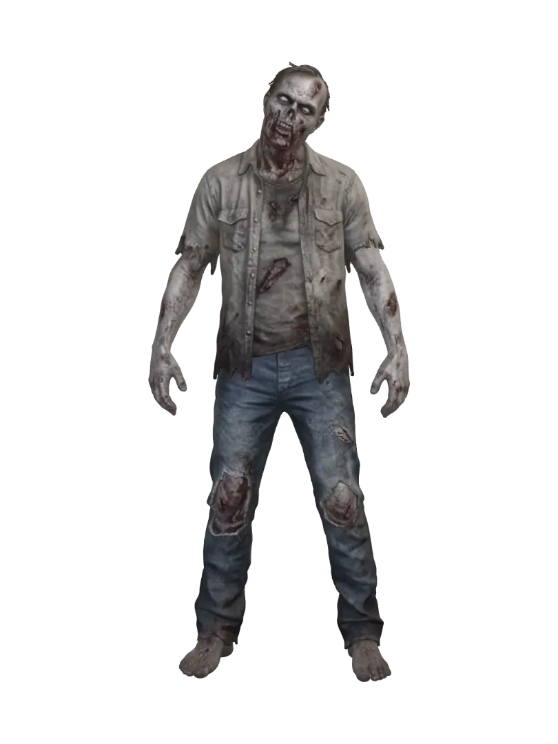 Zombie - Moonlit 3D model, vytvořený pomocí AI