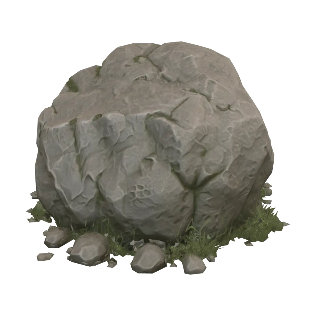Low Poly Large Rock - Mineral 3D model, vytvořený pomocí AI