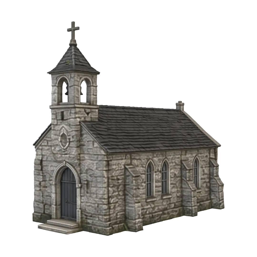 Modelo 3D de Church, generado por IA