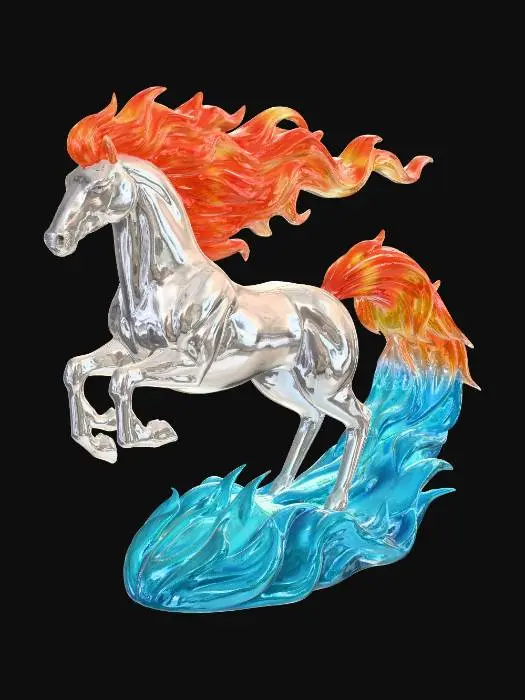 3D model for Fiery Gallop