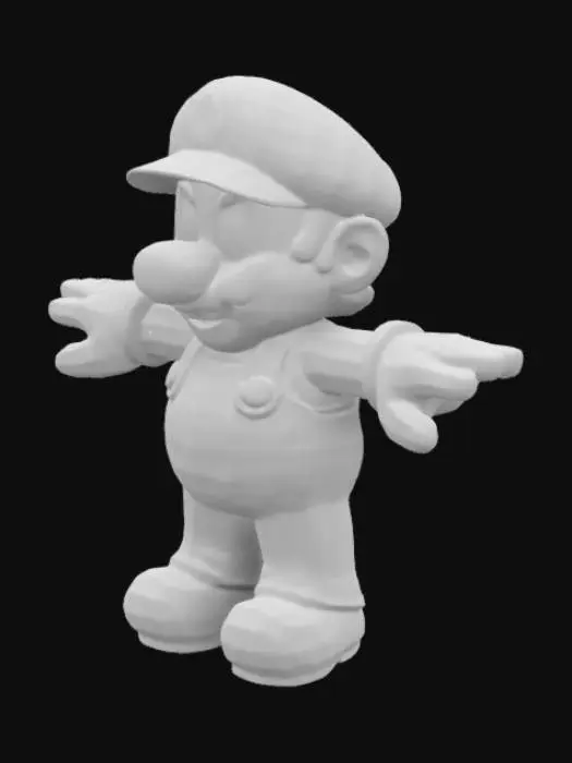 3D model for mario from nintendo t pose