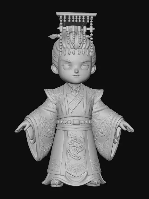 3D model for Character Design Concept - Emperor
