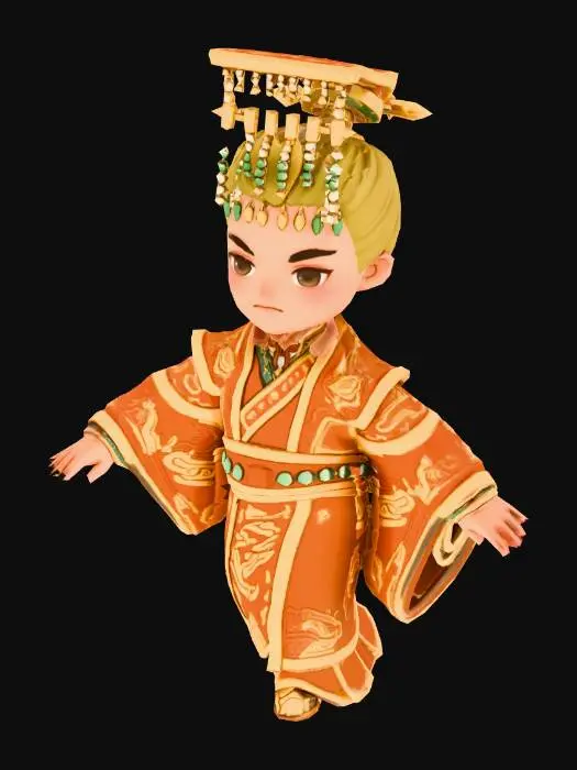 3D model for Character Design Concept - Emperor