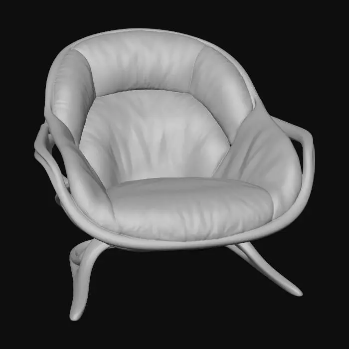 3D model for Emerald Velvet Lounge Chair