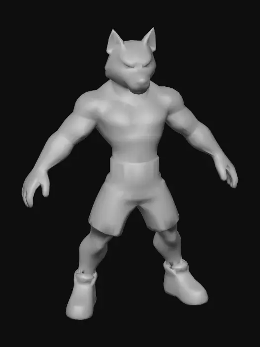 3D model for Boxing Canine Champion