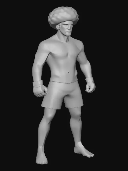 3D model for MMA Warrior Polygon Art