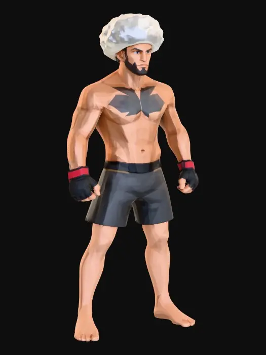 3D model for MMA Warrior Polygon Art