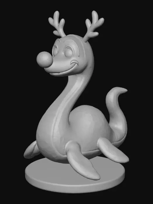 3D model for Nessy the Red-Nosed Monster, #Christmas2025#