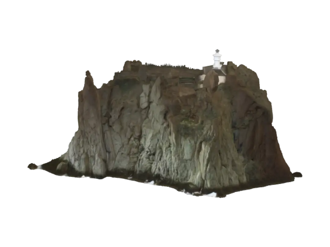 Lighthouse on a Rocky Island - Stormy 3D model, vytvořený pomocí AI