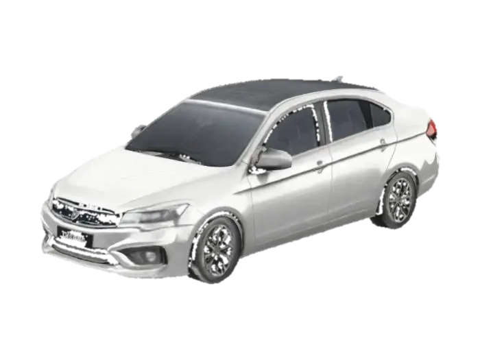 Silver Sedan - Automobiles model 3D, wygenerowany przez AI