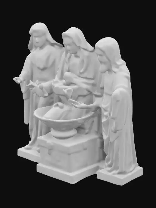 3D model for Depict the Wise Men presenting their gifts to baby Jesus. Each gift—gold, frankincense, and myrrh—is beautifully wrapped in intricate Christmas patterns. The gold glistens with sparkling ribbons, the frankincense is adorned with holly and berries, and the myrrh is encased in a box decorated with festive motifs. Together, they embody the joy and festivity of the season, reflecting the warmth and light of Christmas in every detail. , #ChristmasAdventure#