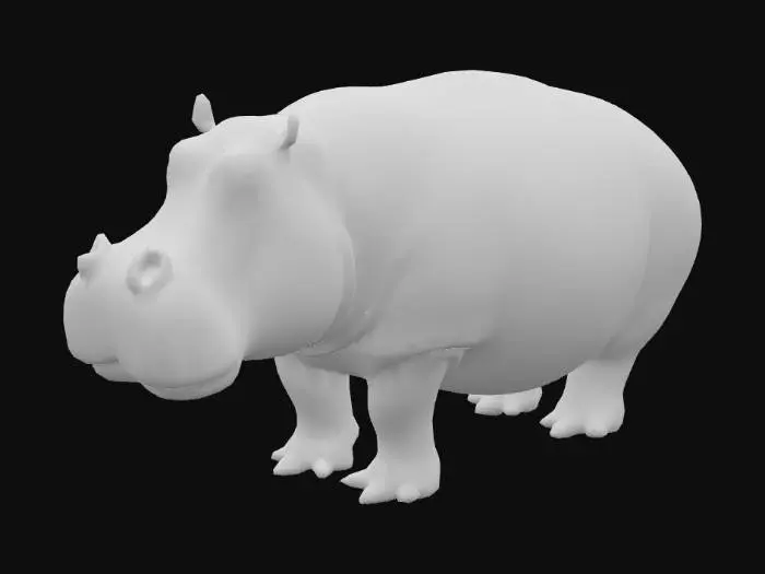 3D model for Бегемот с шершавой кожей