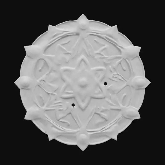 3D model for Retro futuristic mycelium emblem representing the Queendom