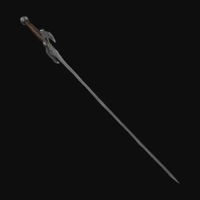 3D model for Довгий стальний меч.Різьба на клинку.Стиль темних душ