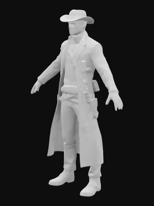 3D model for "High-quality, ultra-realistic 3D model of Arthur Morgan from Red Dead Redemption 2. Full-body, accurate facial features, cowboy hat, duster coat, holster, boots, and all signature accessories. Character posed in a neutral A-Pose for easy rigging. No skeleton, no animations. Optimized for Unreal Engine with clean, game-ready topology and well-defined edge loops for smooth animation. Includes high-resolution 4K textures for maximum fidelity.
ltra-realistic, AAA game-quality