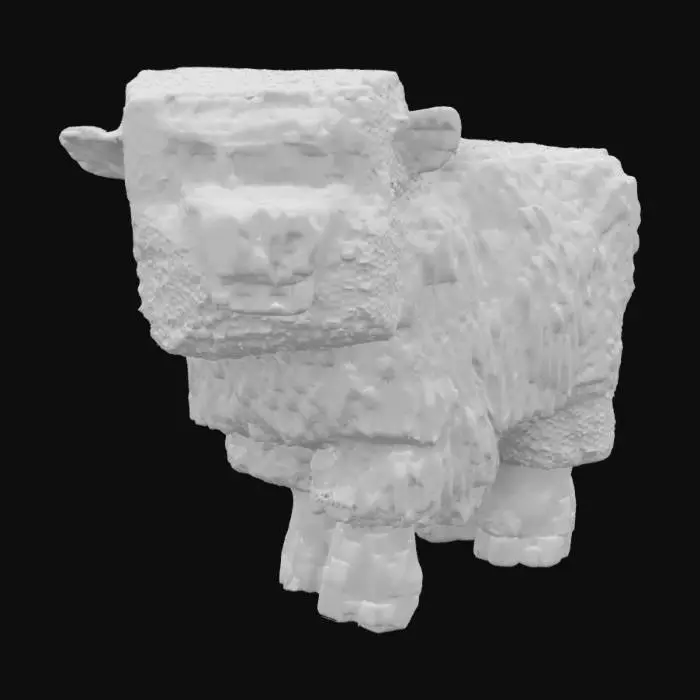 3D model for Pink Minecraft Sheep realistic