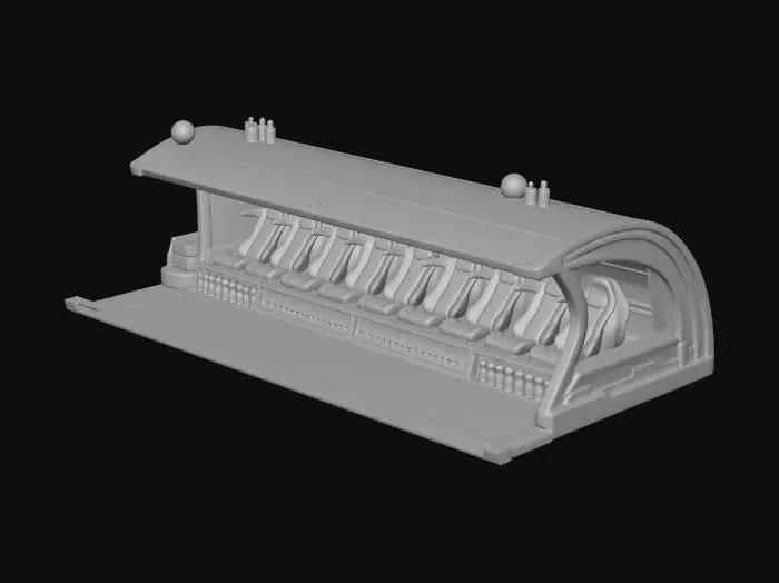 3D model for Futuristic Soccer Dugout
