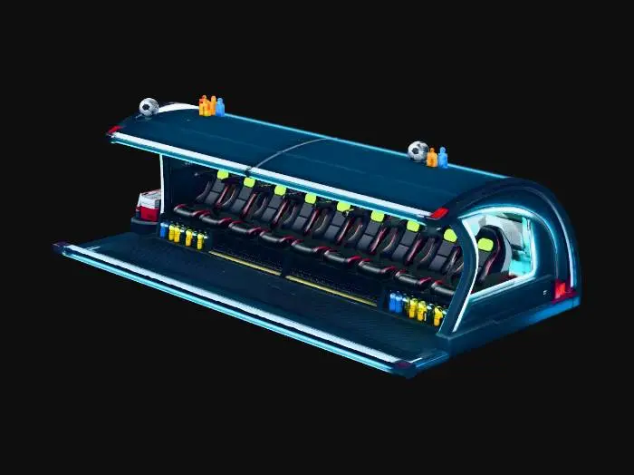 3D model for Futuristic Soccer Dugout