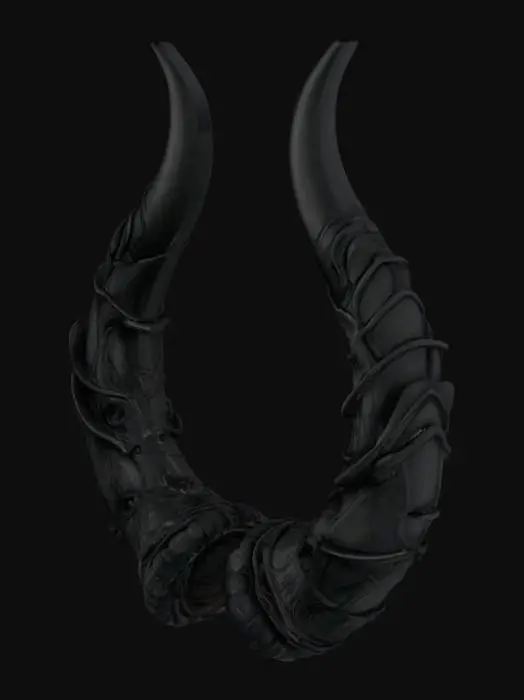 3D model for deixe apenas os chifre e nada mais pretos e detalhados