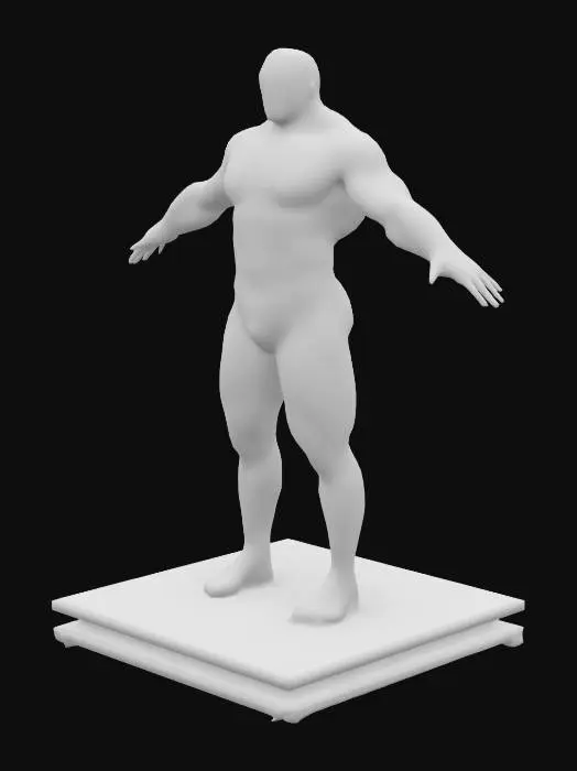 3D model for Bodybuilder Pose