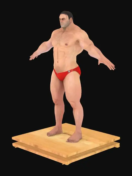 3D model for Bodybuilder Pose