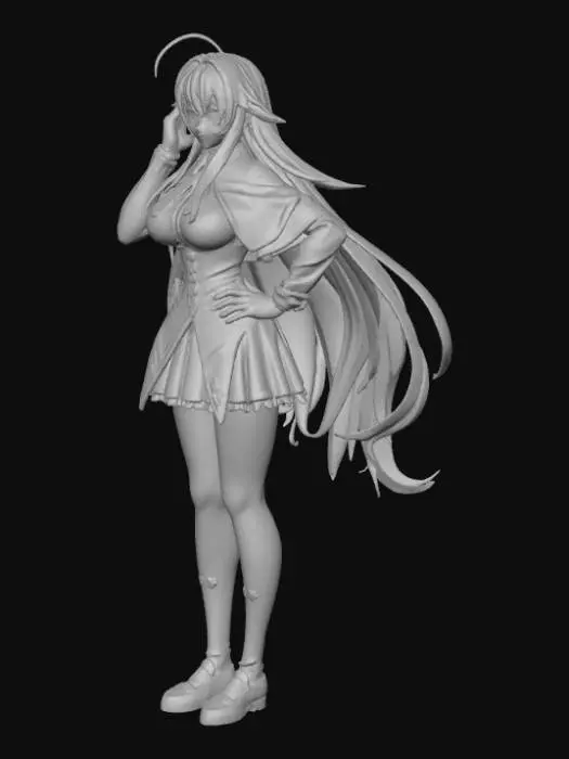 3D model for Red-Haired Anime Character