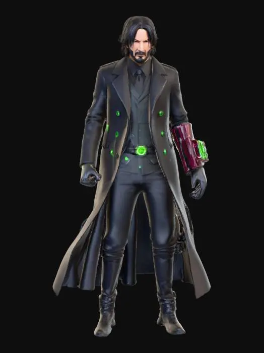 3D model for John Wick wearing the omnitrix