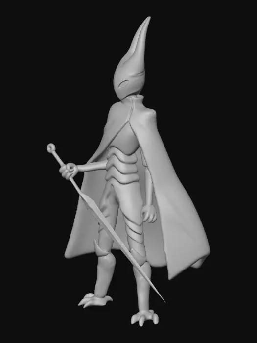 3D model for Warrior in Red Cloak