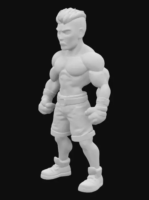3D model for Boxer Character Illustration