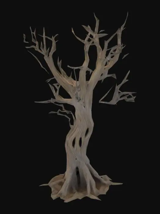 3D model for Hollow willow tree with no Leaves
