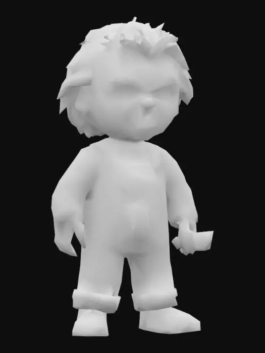 3D model for evil chucky doll with a knife
