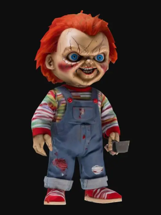3D model for evil chucky doll with a knife