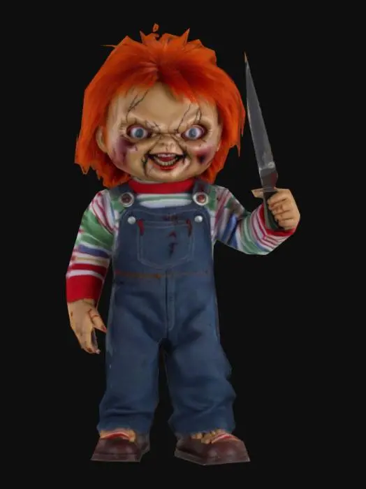 3D model for evil chucky doll with a knife
