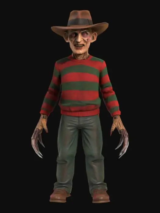3D model for high detail of Freddy Krueger from the movie A nightmare on Elm Street