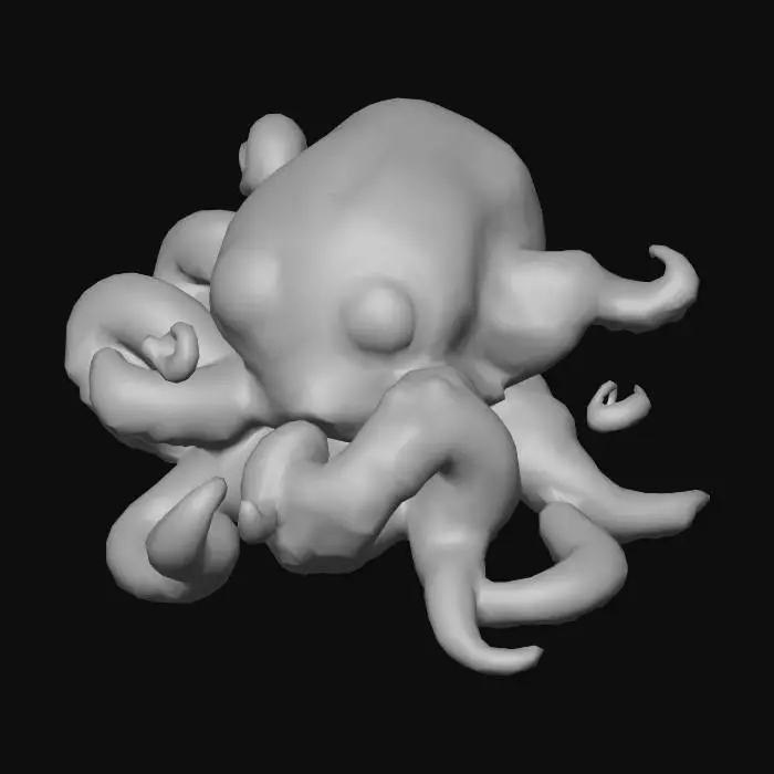 3D model for Aqua Octopus Charm