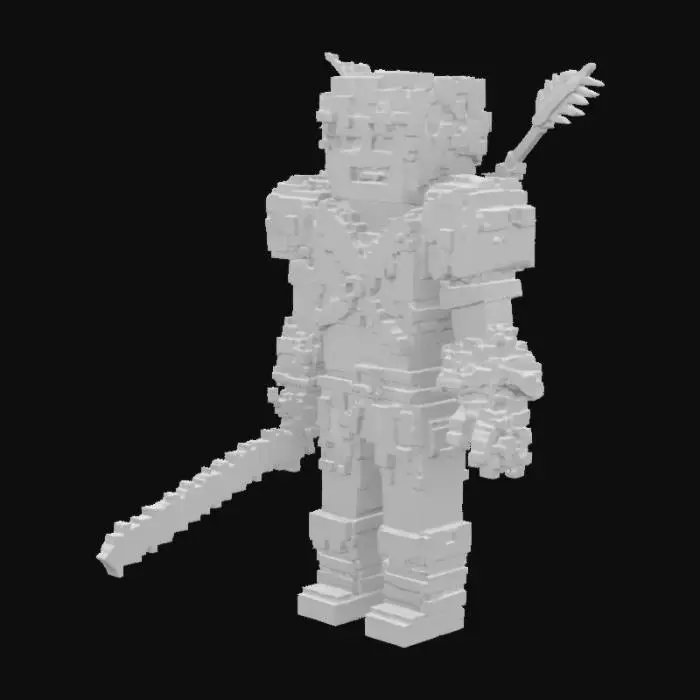 3D model for Blocky Orc Adventure