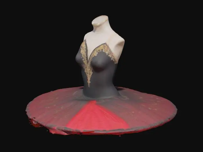 3D model for Elegance in Red and Black