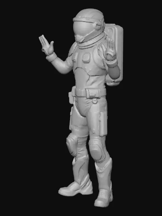 3D model for Guy in a neon space suit tposing