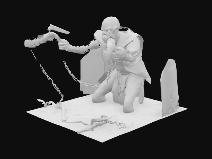 3D model for Solomon Grundy: The Dead Coming Back to Hunt Agent 47

Prompt:
Grundy rises from a swampy graveyard, chains snapping. 47 stands ready, dual pistols aimed, moonlight illuminating the scene.