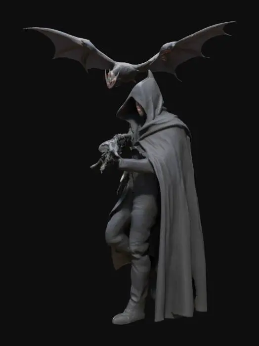 3D model for Agent 47’s Nightmare Hunt: Man-Bat Unleashed

Scene:
A storm-ravaged Gotham rooftop. Agent 47 stands with a high-powered tranquilizer rifle, cloak flaring in the wind. Above him, Man-Bat swoops downward, wings spread wide, jaws open in a shriek. The bat’s form is lit by a crack of lightning, highlighting sinewy muscle, torn lab coat remnants, and yellow eyes burning with feral rage. Torn antennae and rusted radio dishes scatter the background skyline, evoking a scene of raw primal terror.

Color tone: cold blues, stark whites from lightning, deep shadows.