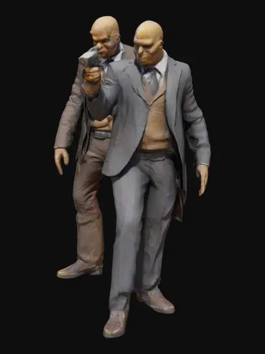3D model for Agent 47 vs Clayface: The Shifting Enemy"
Design:
Clayface’s morphing form wraps around the sides of the shirt, face half-melted into Agent 47’s likeness. 47 stands with detonator clenched in one hand, facing the monstrosity.
Style: Earth tones with metallic highlights for the clay.
Tagline: “Trust No Reflection”